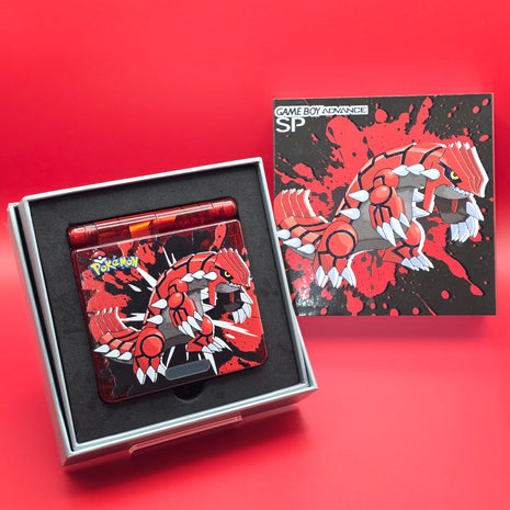 Modded Gameboy Advance SP - IPS Screen (Groudon)