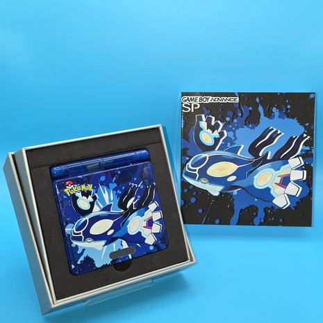 Modded Gameboy Advance SP - IPS Screen (Kyogre)