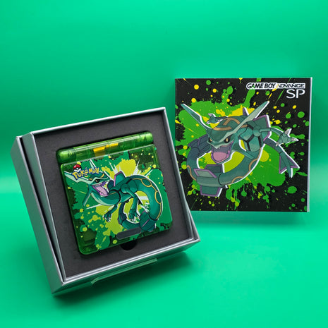Modded Gameboy Advance SP - IPS Screen (Rayquaza)