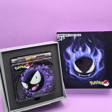 Modded Gameboy Advance SP - (Ghastly)