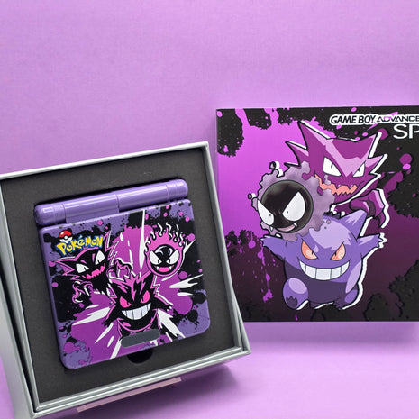Modded Gameboy Advance Sp - IPS Screen (Ghost Trio)