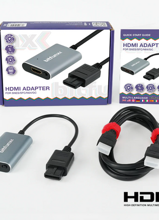 Bitfunx SV/AV HDMI Adapter for N64/SNES/SFC/NGC
