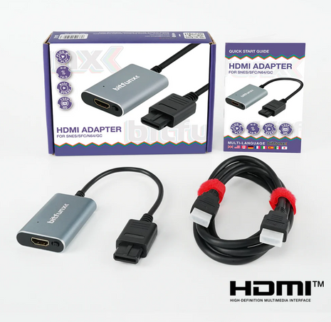 Bitfunx SV/AV HDMI Adapter for N64/SNES/SFC/NGC
