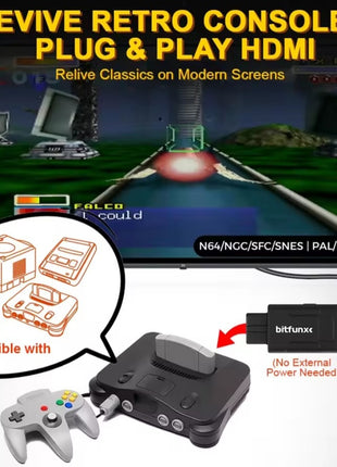 Bitfunx Mini Hdmi Adapter for SNES/SFC/N64/GC
