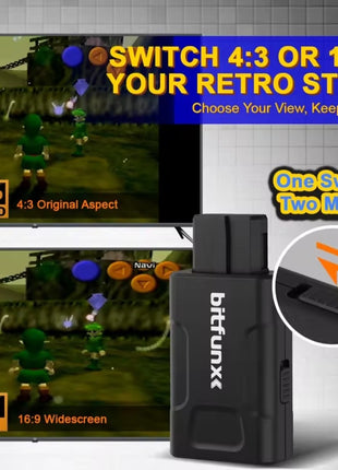 Bitfunx Mini Hdmi Adapter for SNES/SFC/N64/GC