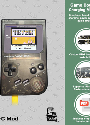 Game Boy DMG: USB-C Charging Mod Pro