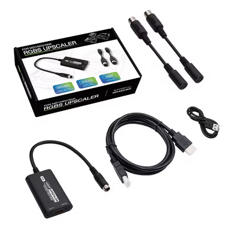 RGBS To HDMI Upscaler Adapter for Mega Drive, Genesis 1/2, SNK