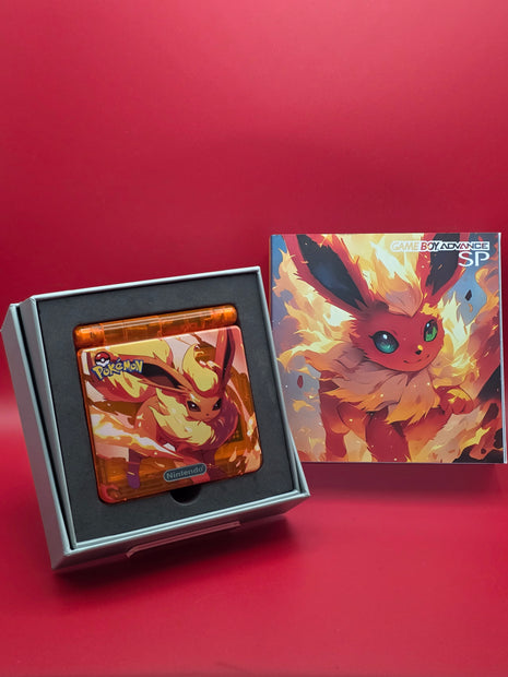 Modded Gameboy Advance SP - IPS Screen (Flareon)